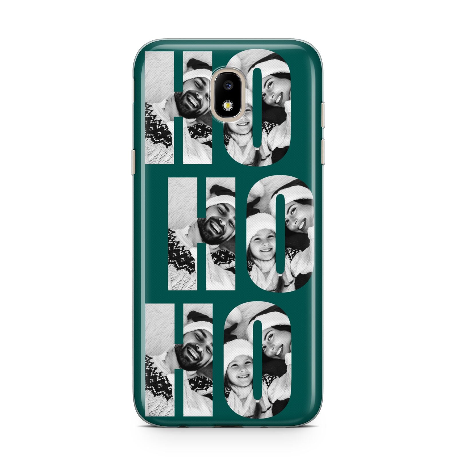 Green Ho Ho Ho Photo Upload Christmas Samsung J5 2017 Case