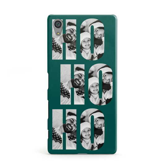 Green Ho Ho Ho Photo Upload Christmas Sony Xperia Case