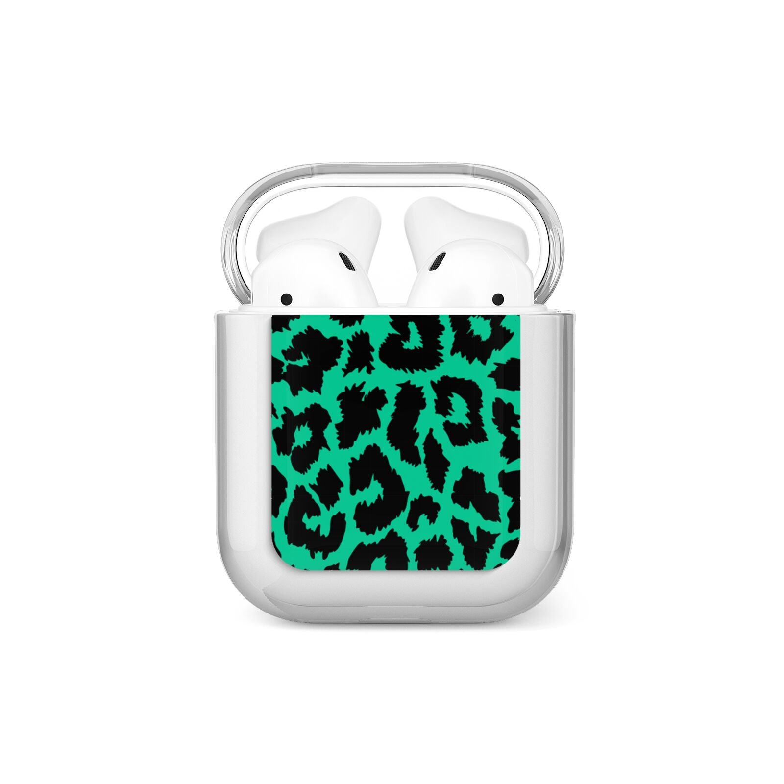 Green Leopard Print AirPods Case