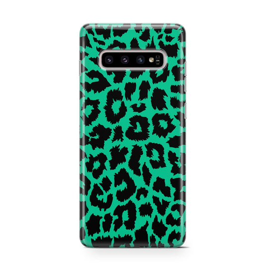 Green Leopard Print Protective Samsung Galaxy Case