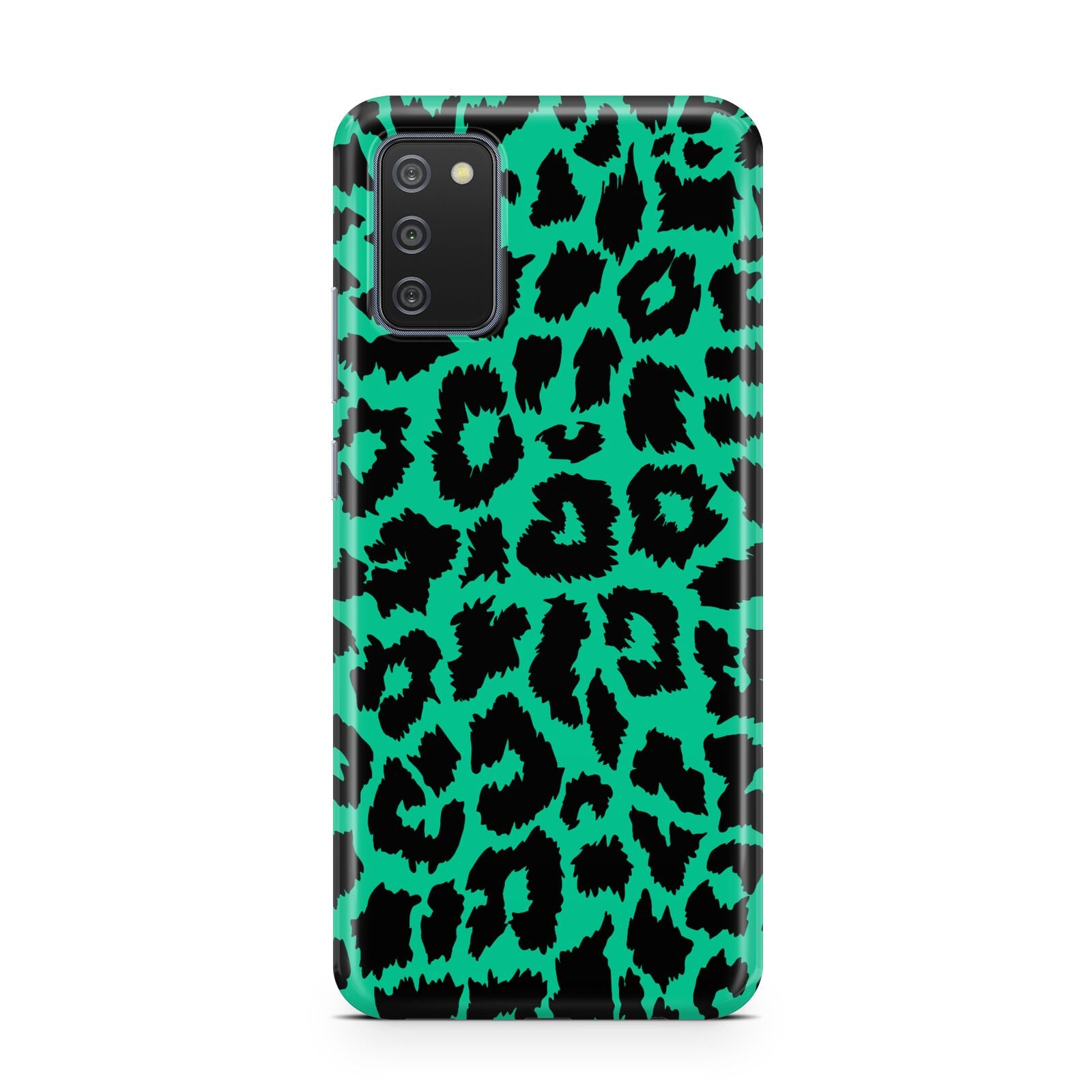 Green Leopard Print Samsung A02s Case