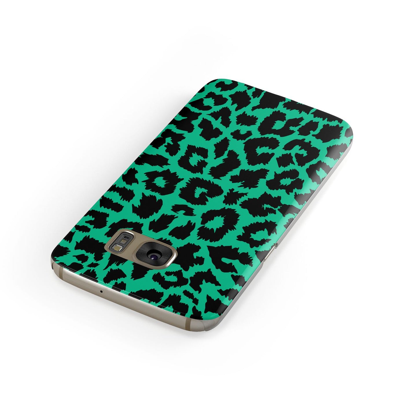 Green Leopard Print Samsung Galaxy Case Front Close Up