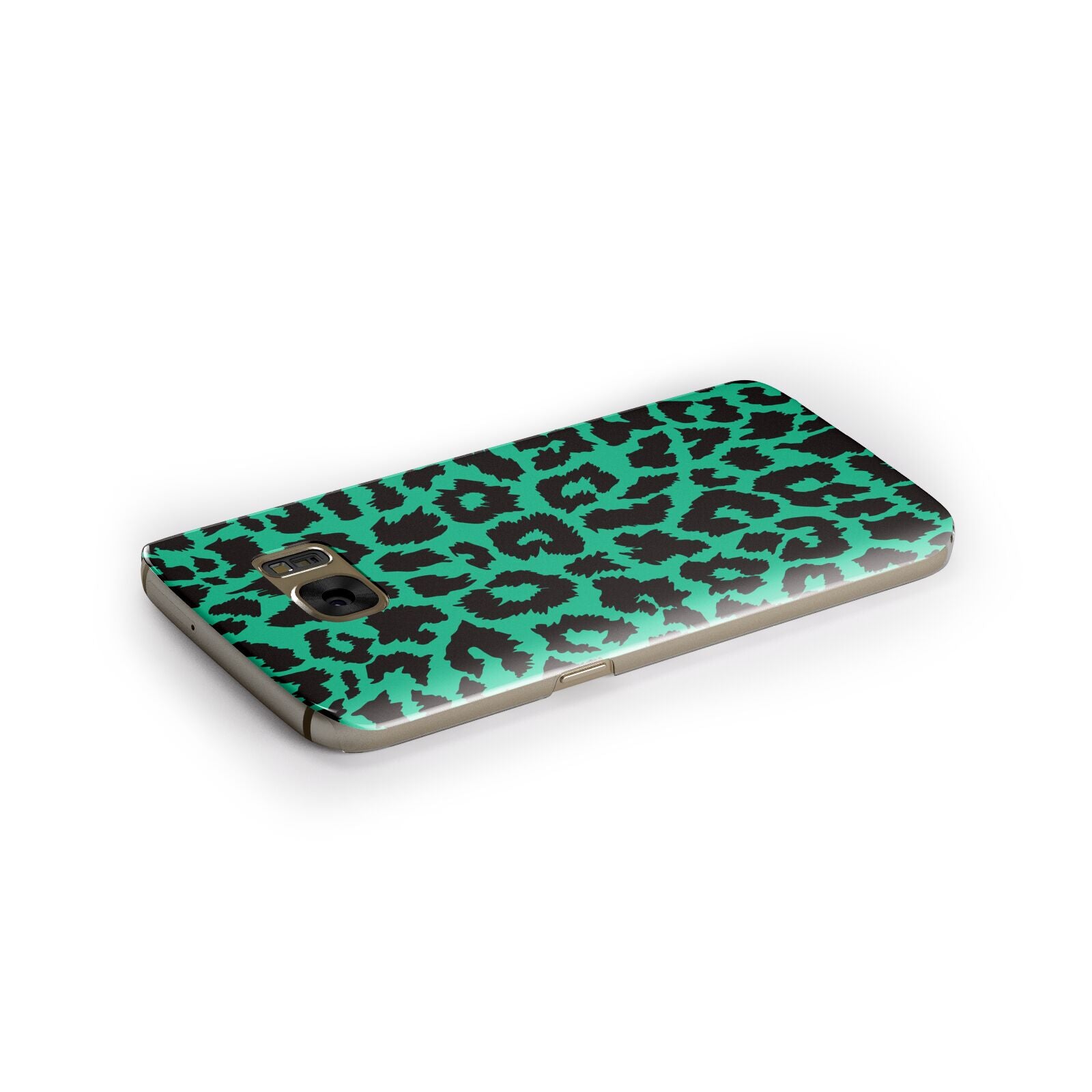 Green Leopard Print Samsung Galaxy Case Side Close Up