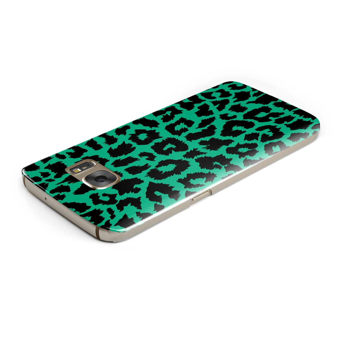 Green Leopard Print Samsung Galaxy Case Top Cutout