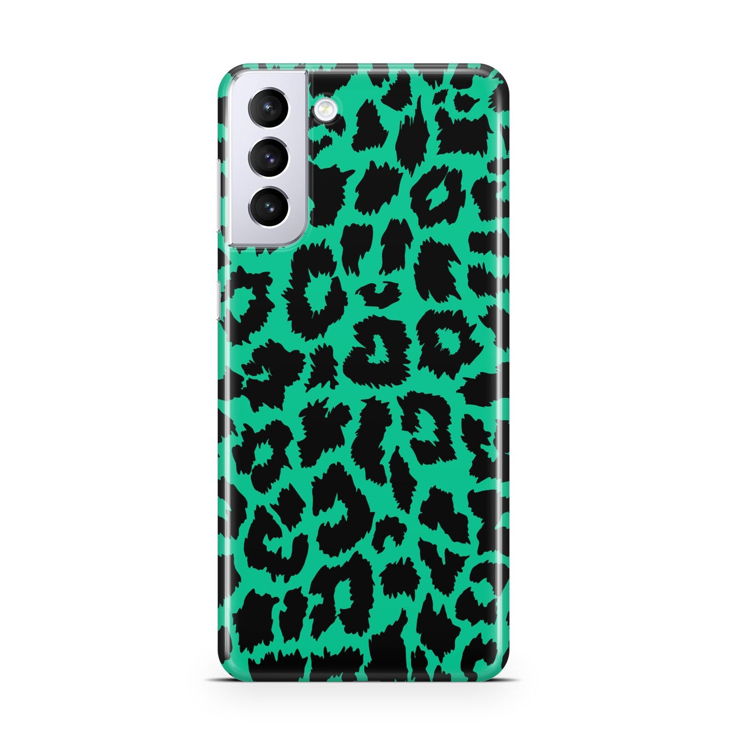 Green Leopard Print Samsung S21 Plus Case