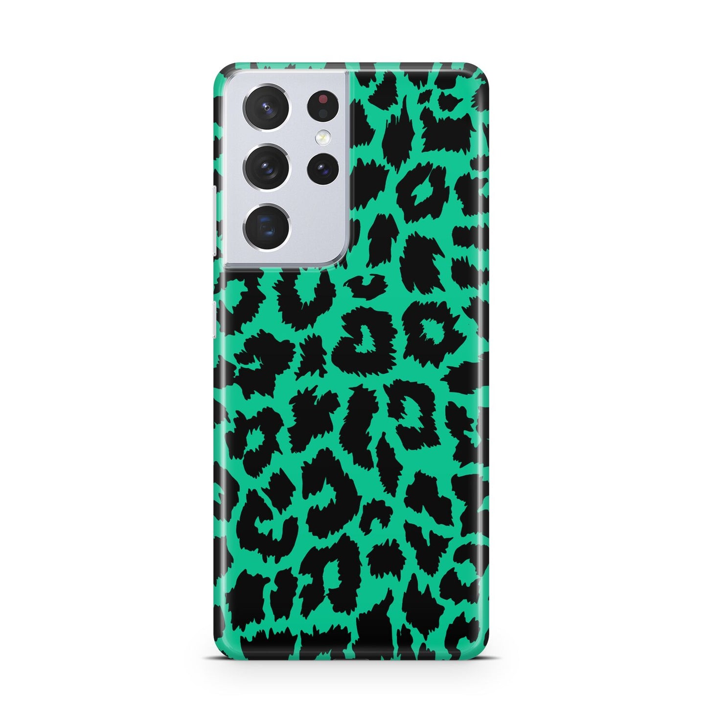 Green Leopard Print Samsung S21 Ultra Case