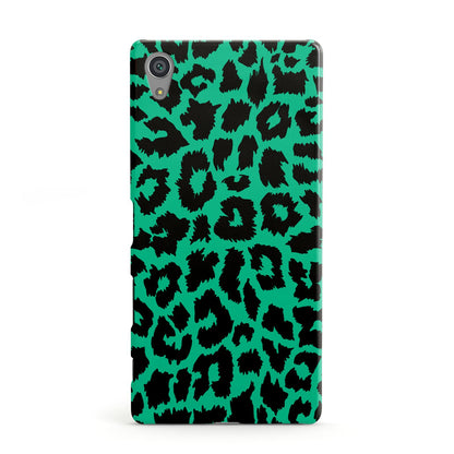 Green Leopard Print Sony Xperia Case