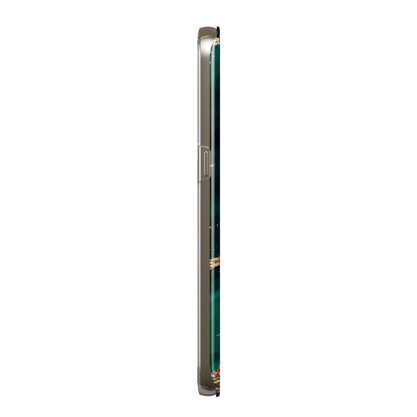 Green Marble Protective Samsung Galaxy Case Side Angle