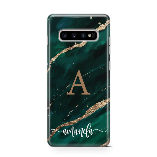 Green Marble Protective Samsung Galaxy Case