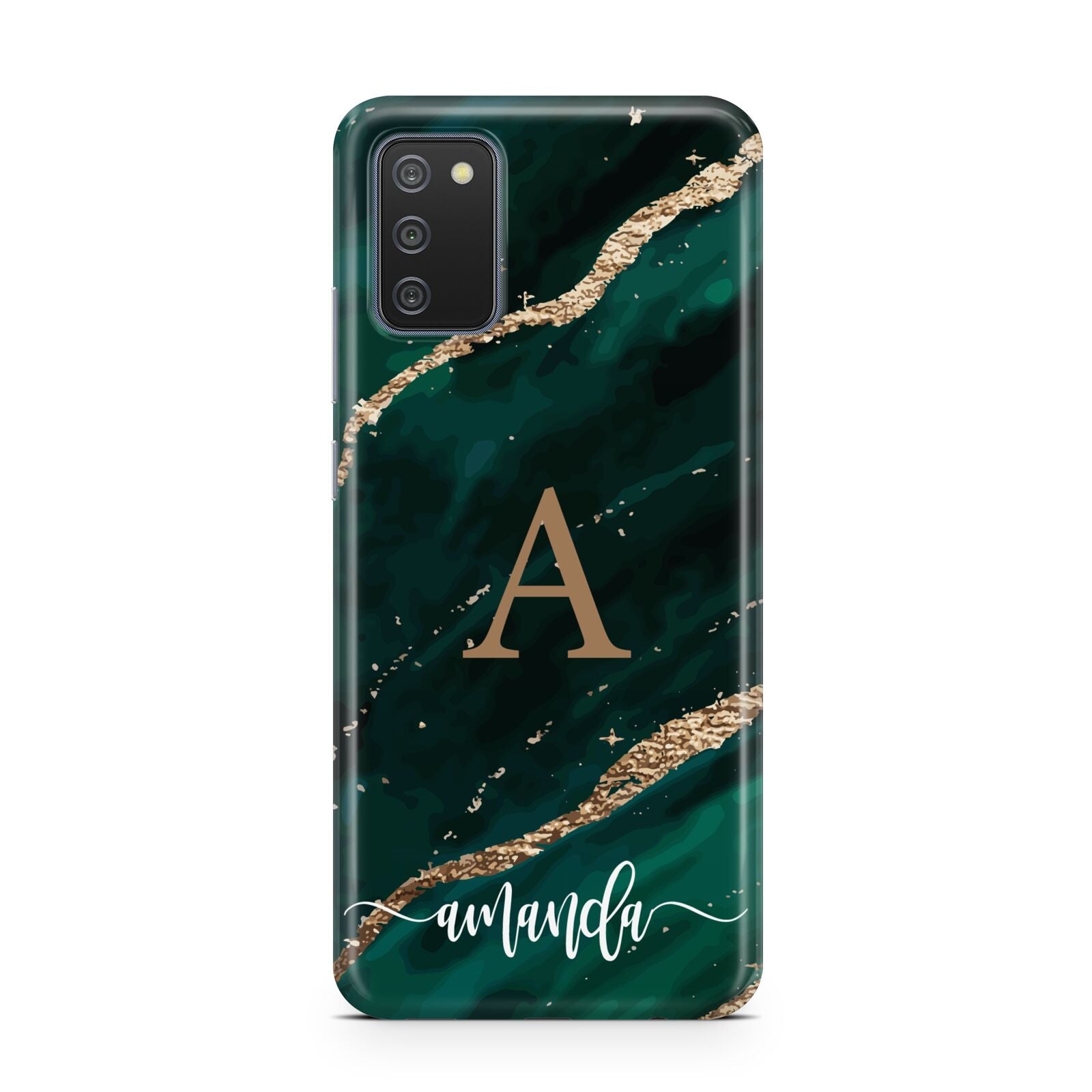 Green Marble Samsung A02s Case