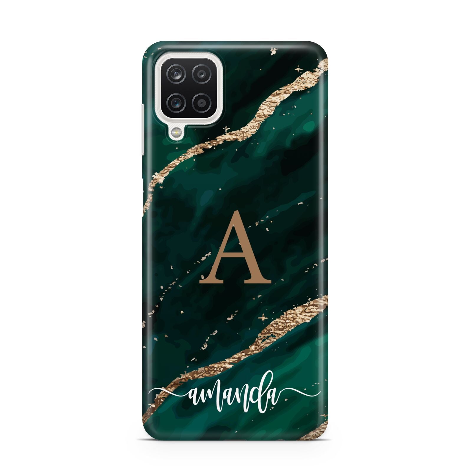 Green Marble Samsung A12 Case