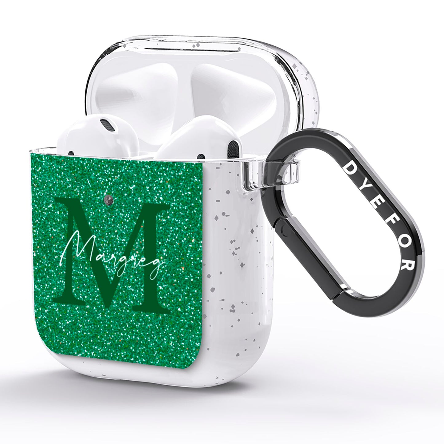 Green Monogram AirPods Glitter Case Side Image