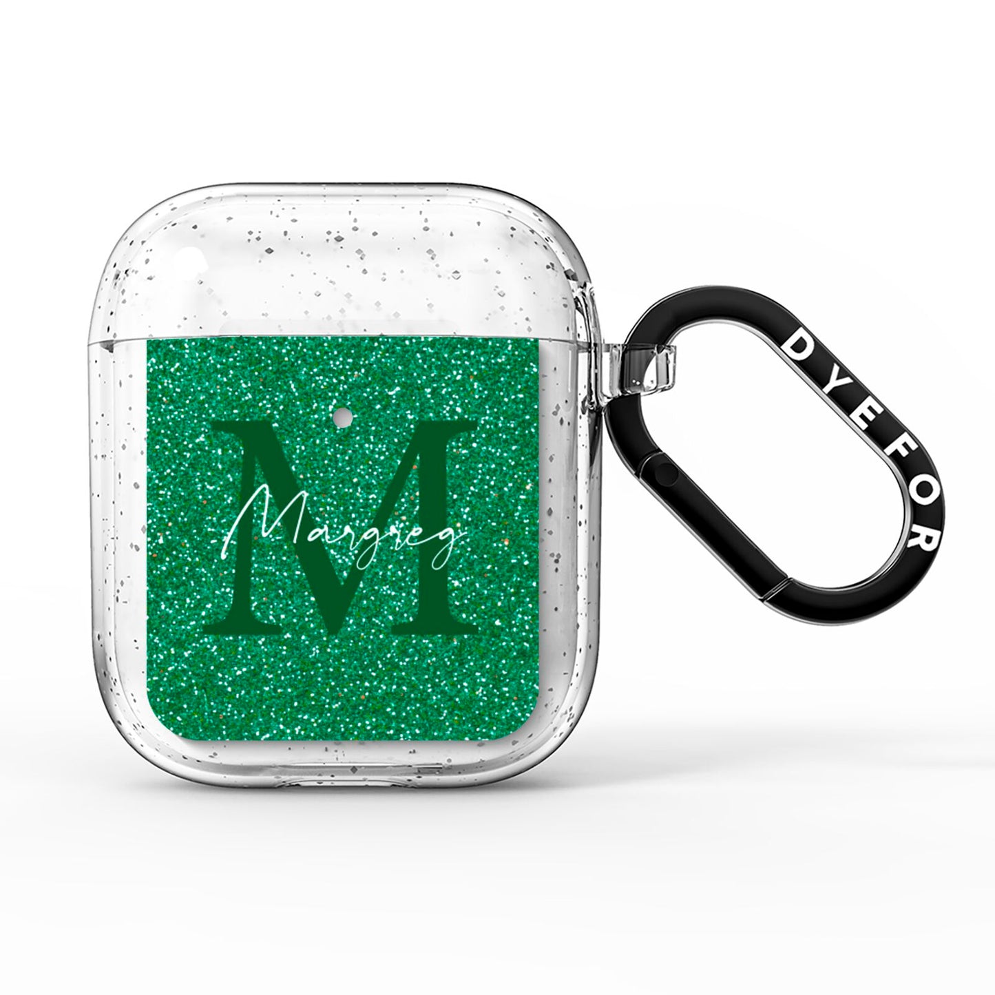 Green Monogram AirPods Glitter Case