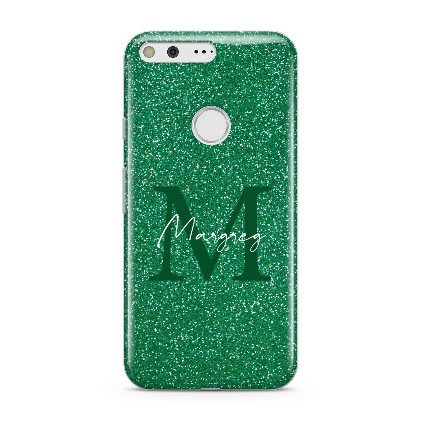 Green Monogram Google Pixel Case