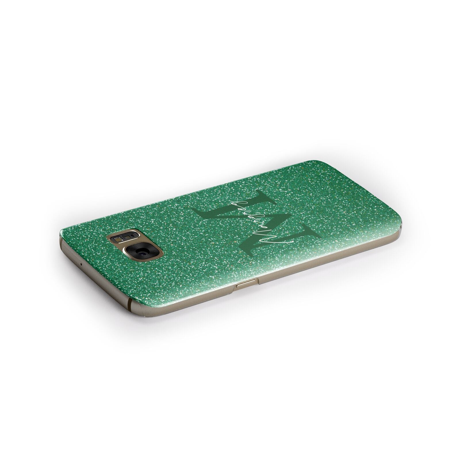 Green Monogram Samsung Galaxy Case Side Close Up