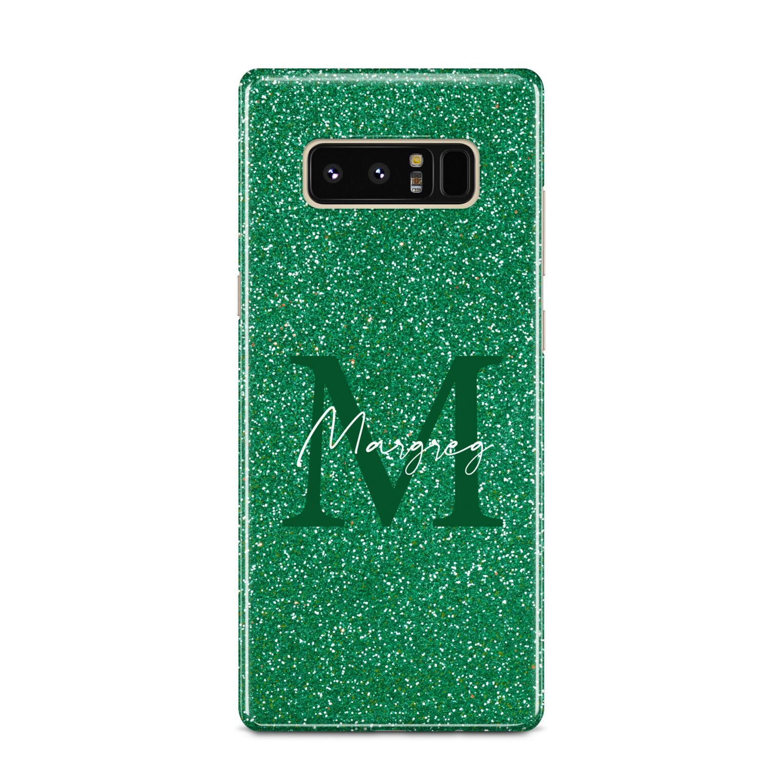 Green Monogram Samsung Galaxy Note 8 Case