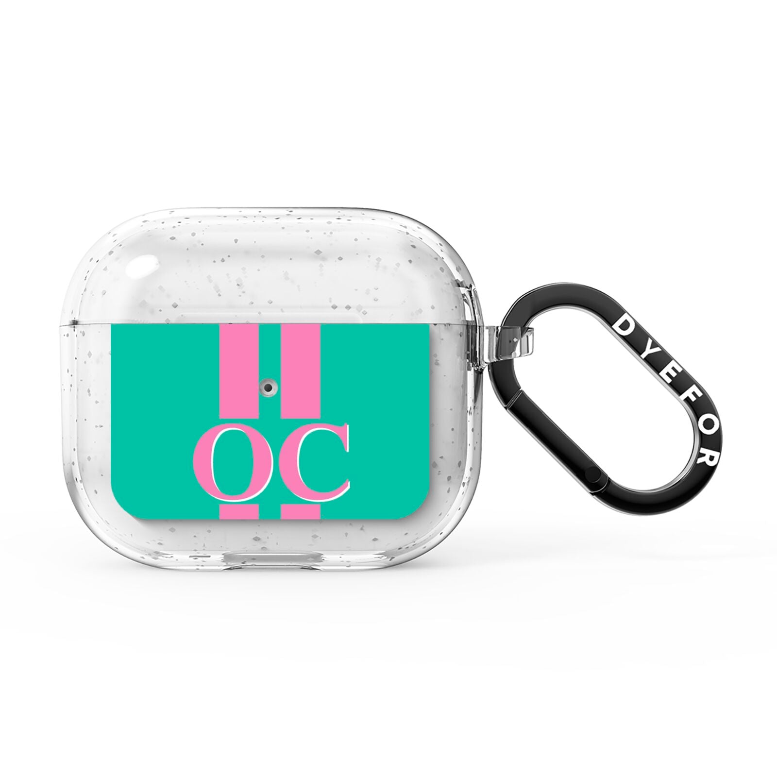 Green Personalised Initials AirPods Glitter Case 3rd Gen