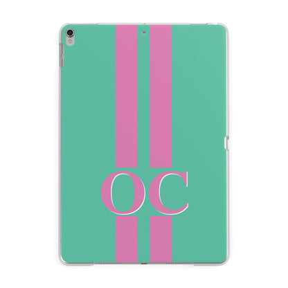 Green Personalised Initials Apple iPad Silver Case