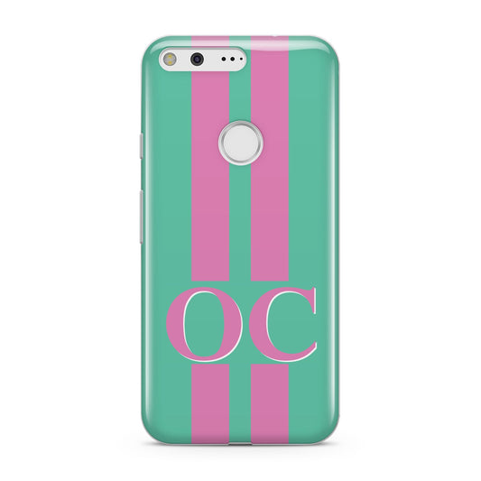 Green Personalised Initials Google Pixel Case