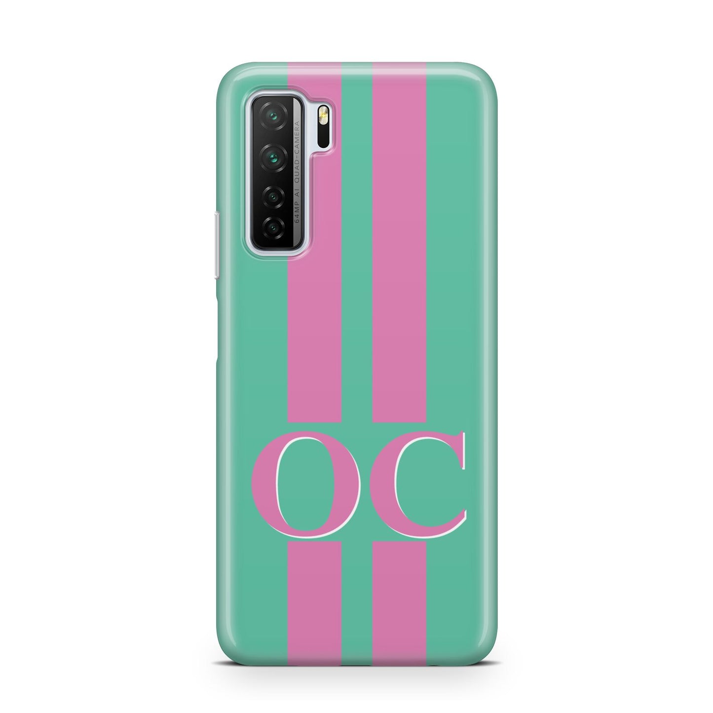 Green Personalised Initials Huawei P40 Lite 5G Phone Case