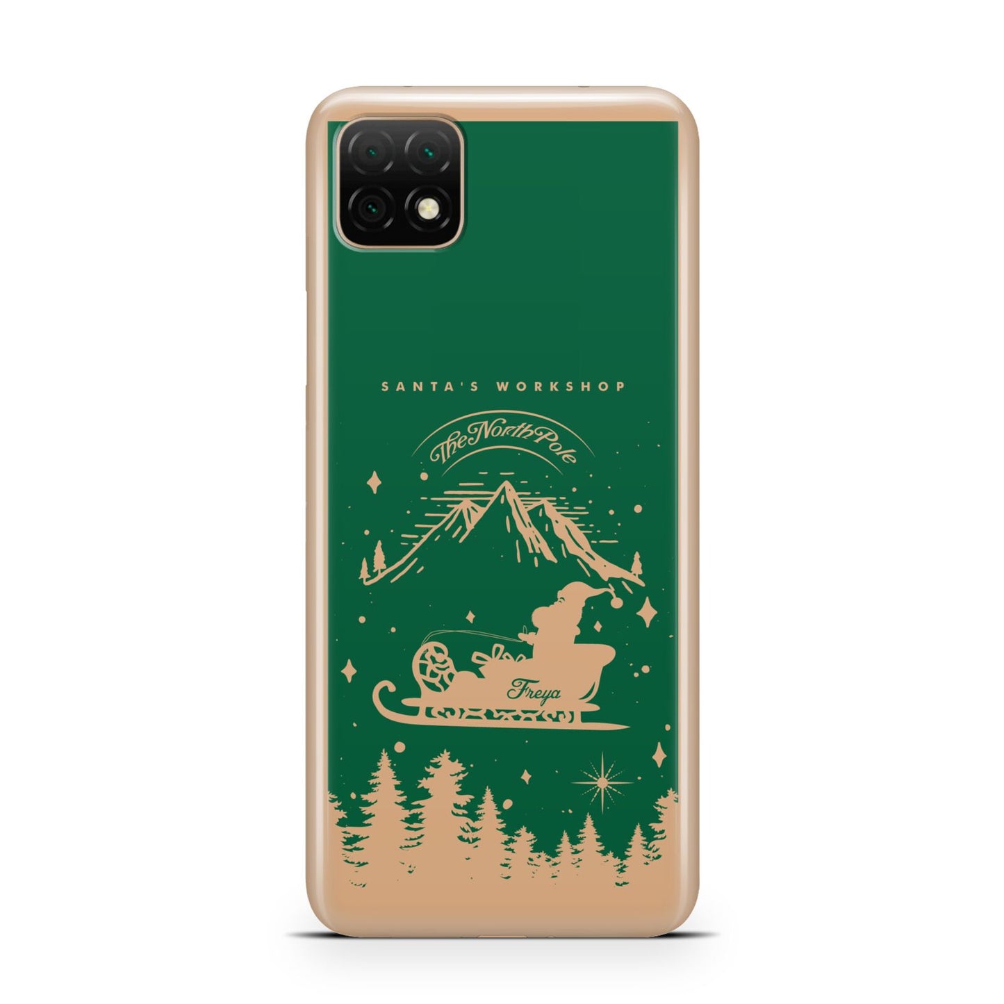 Green Personalised Santas Sleigh Huawei Enjoy 20 Phone Case