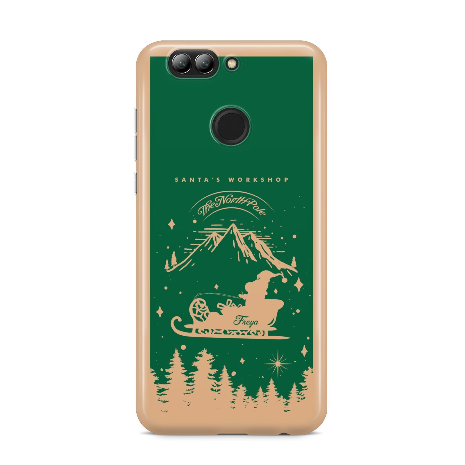 Green Personalised Santas Sleigh Huawei Nova 2s Phone Case