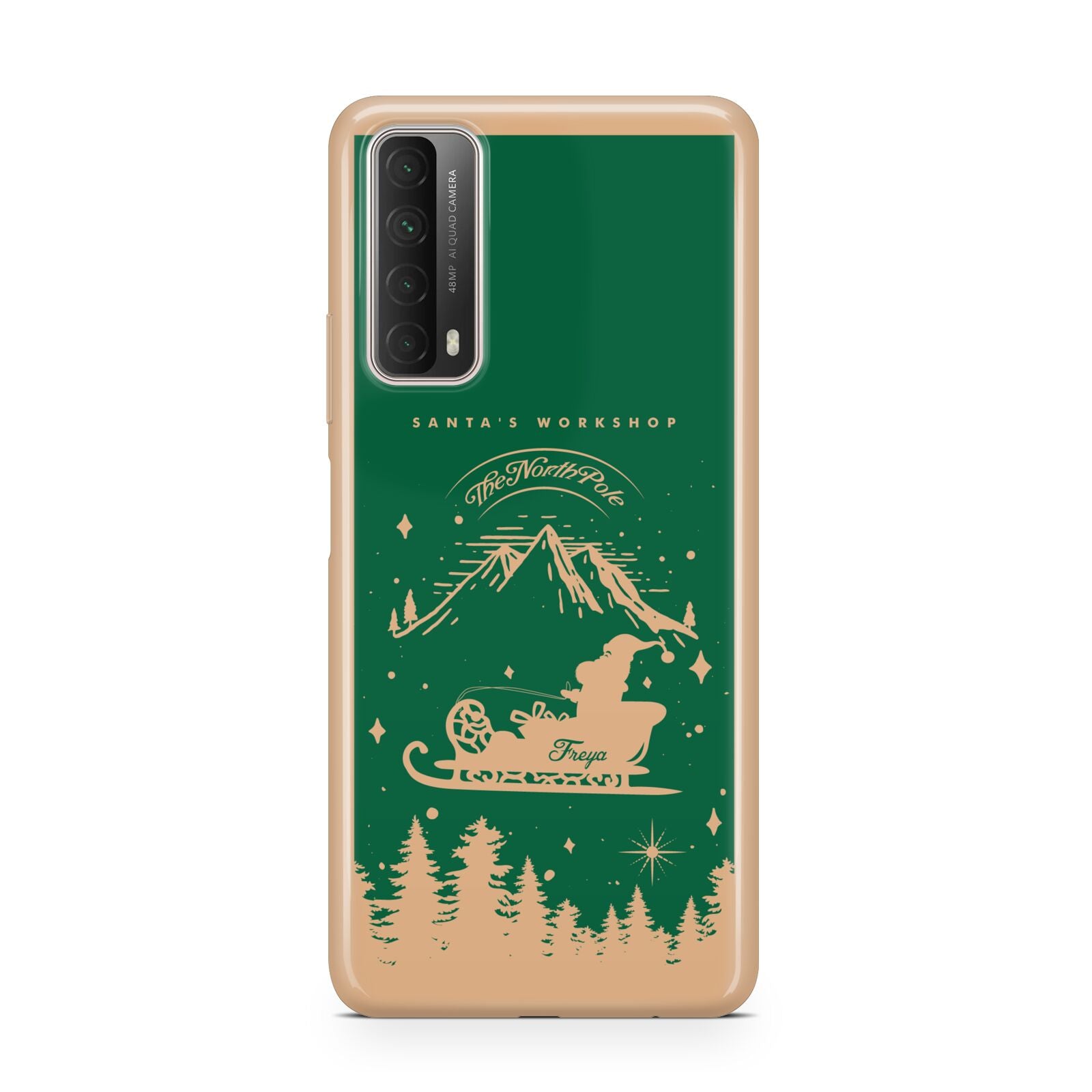 Green Personalised Santas Sleigh Huawei P Smart 2021