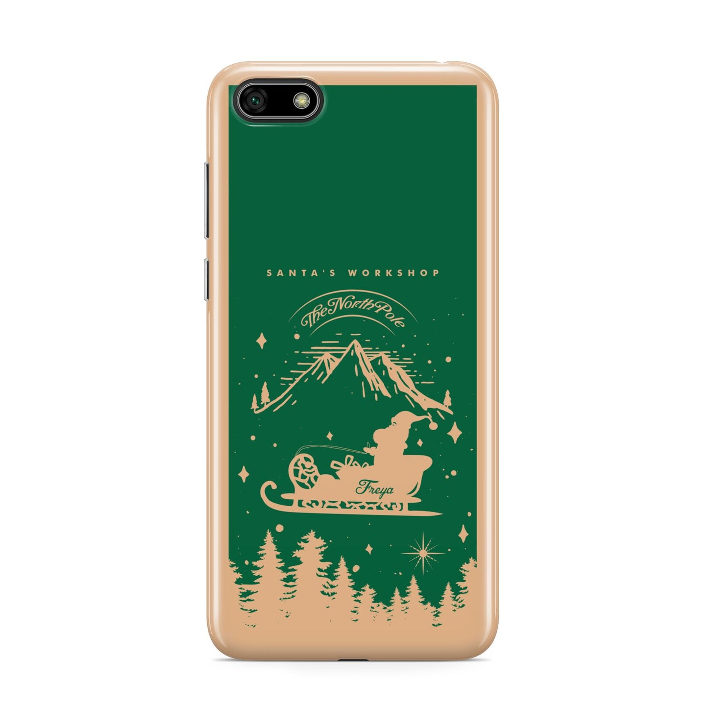 Green Personalised Santas Sleigh Huawei Y5 Prime 2018 Phone Case