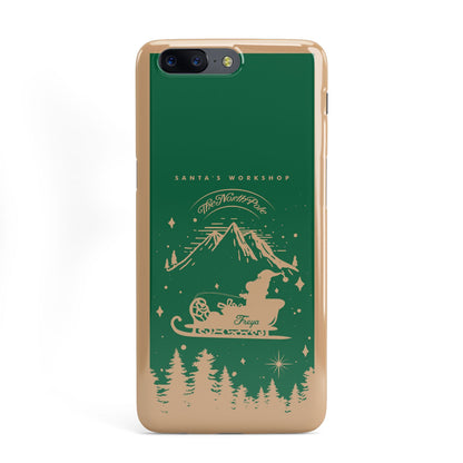 Green Personalised Santas Sleigh OnePlus Case