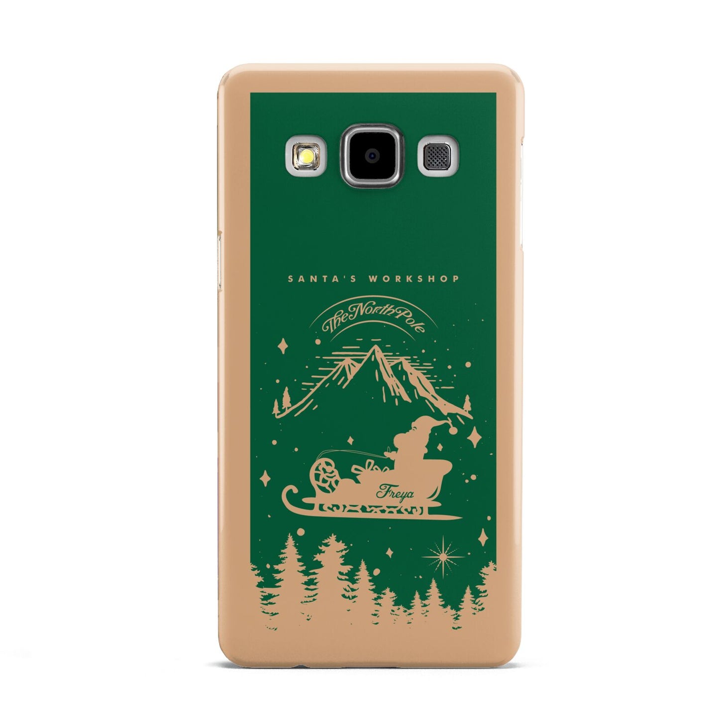 Green Personalised Santas Sleigh Samsung Galaxy A5 Case