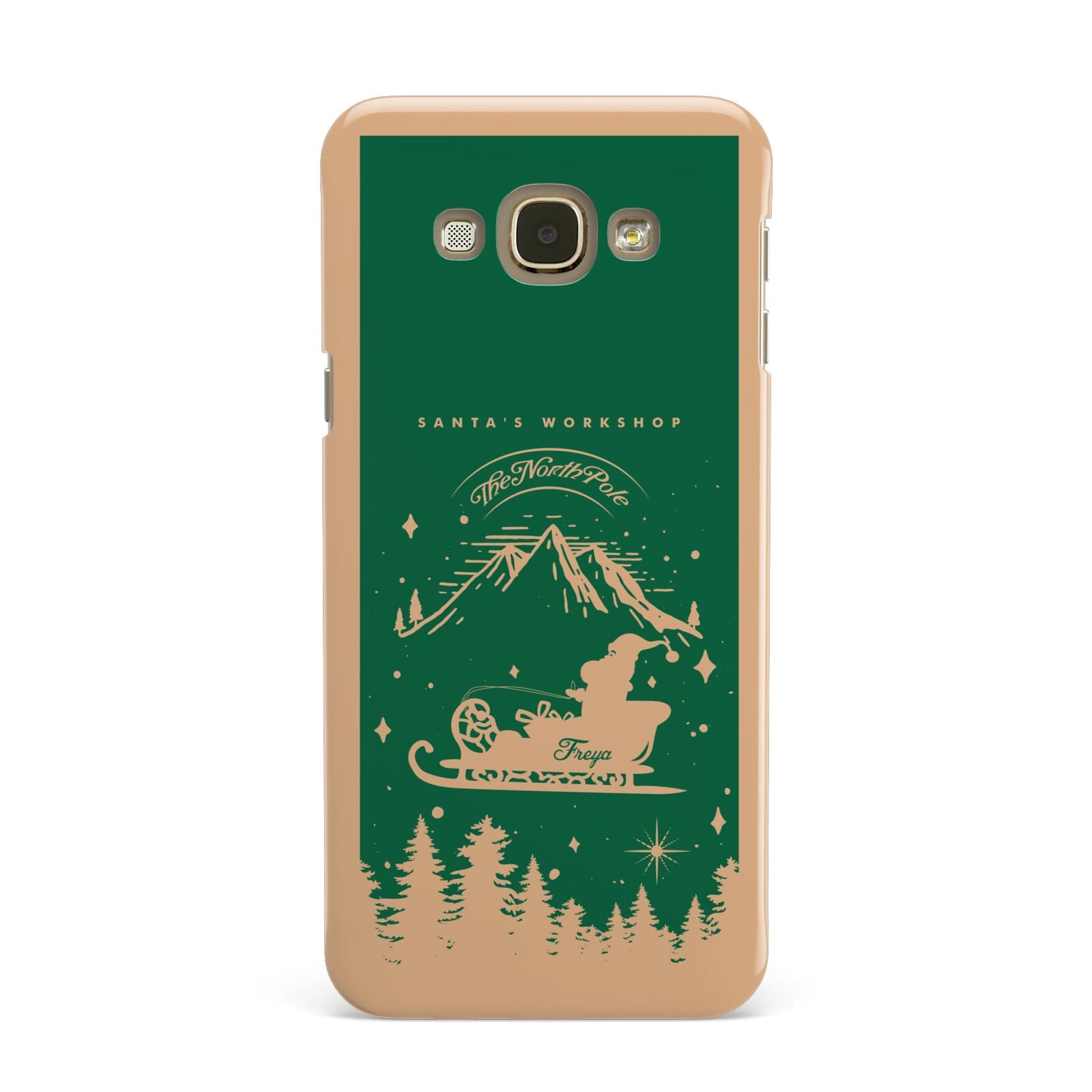 Green Personalised Santas Sleigh Samsung Galaxy A8 Case