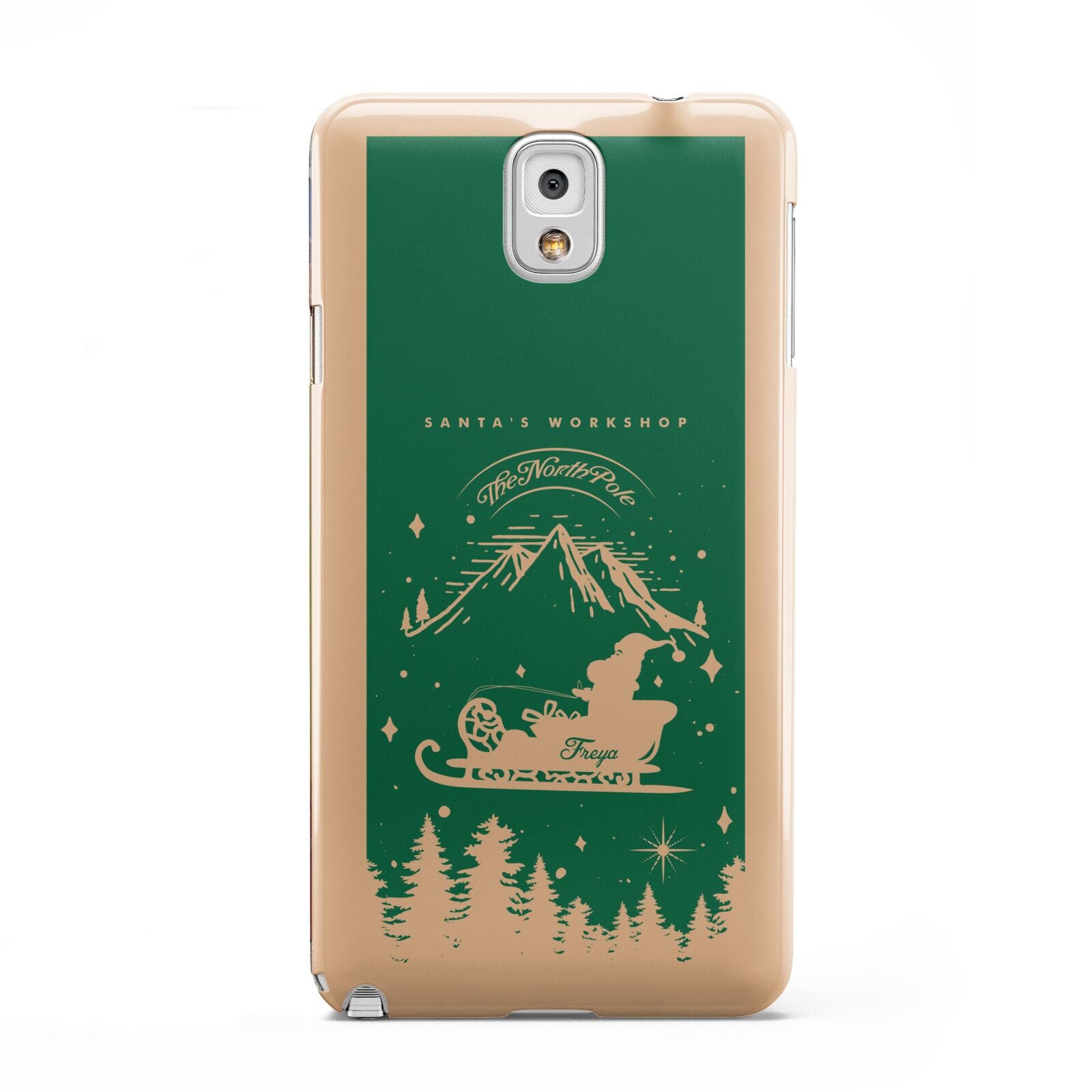 Green Personalised Santas Sleigh Samsung Galaxy Note 3 Case