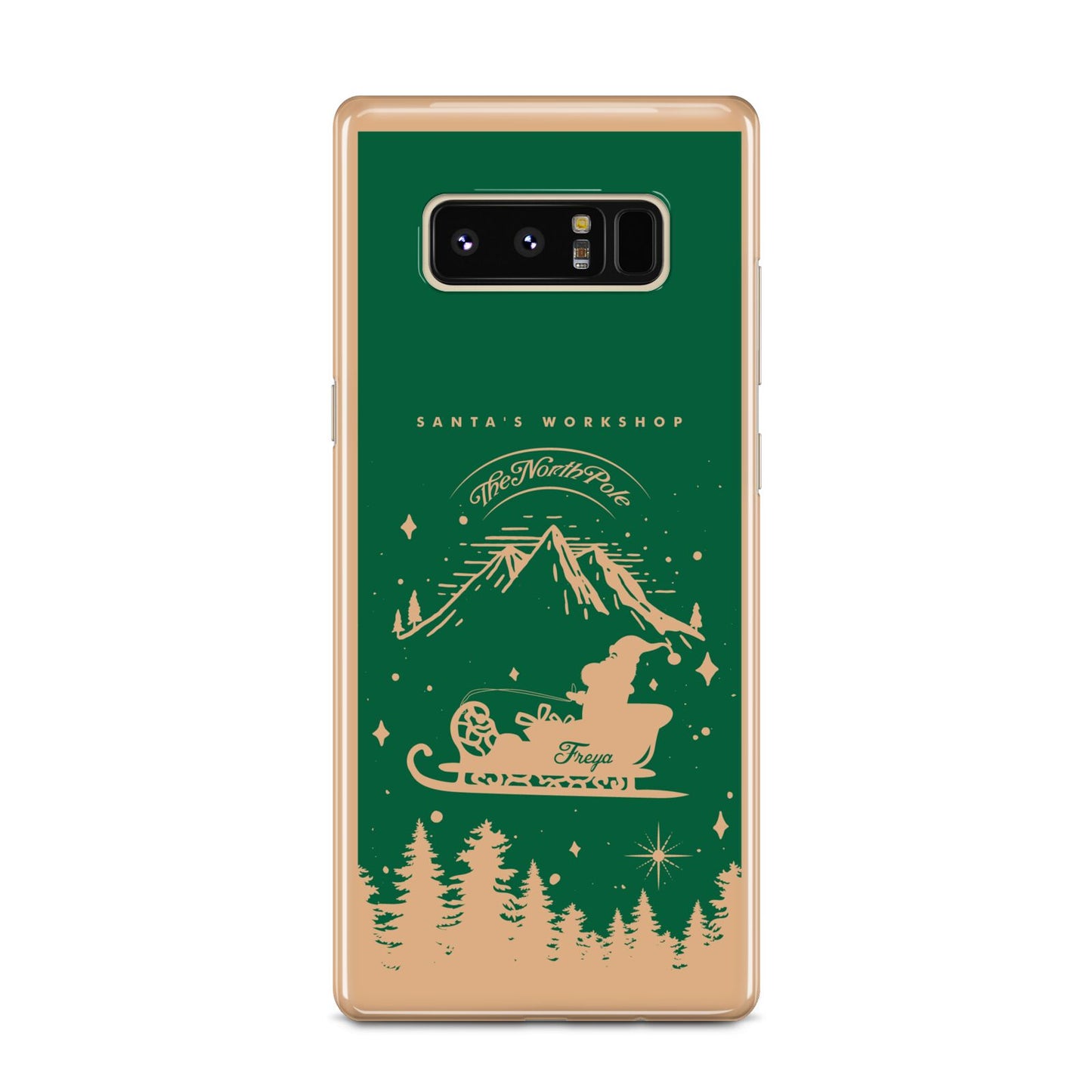 Green Personalised Santas Sleigh Samsung Galaxy Note 8 Case