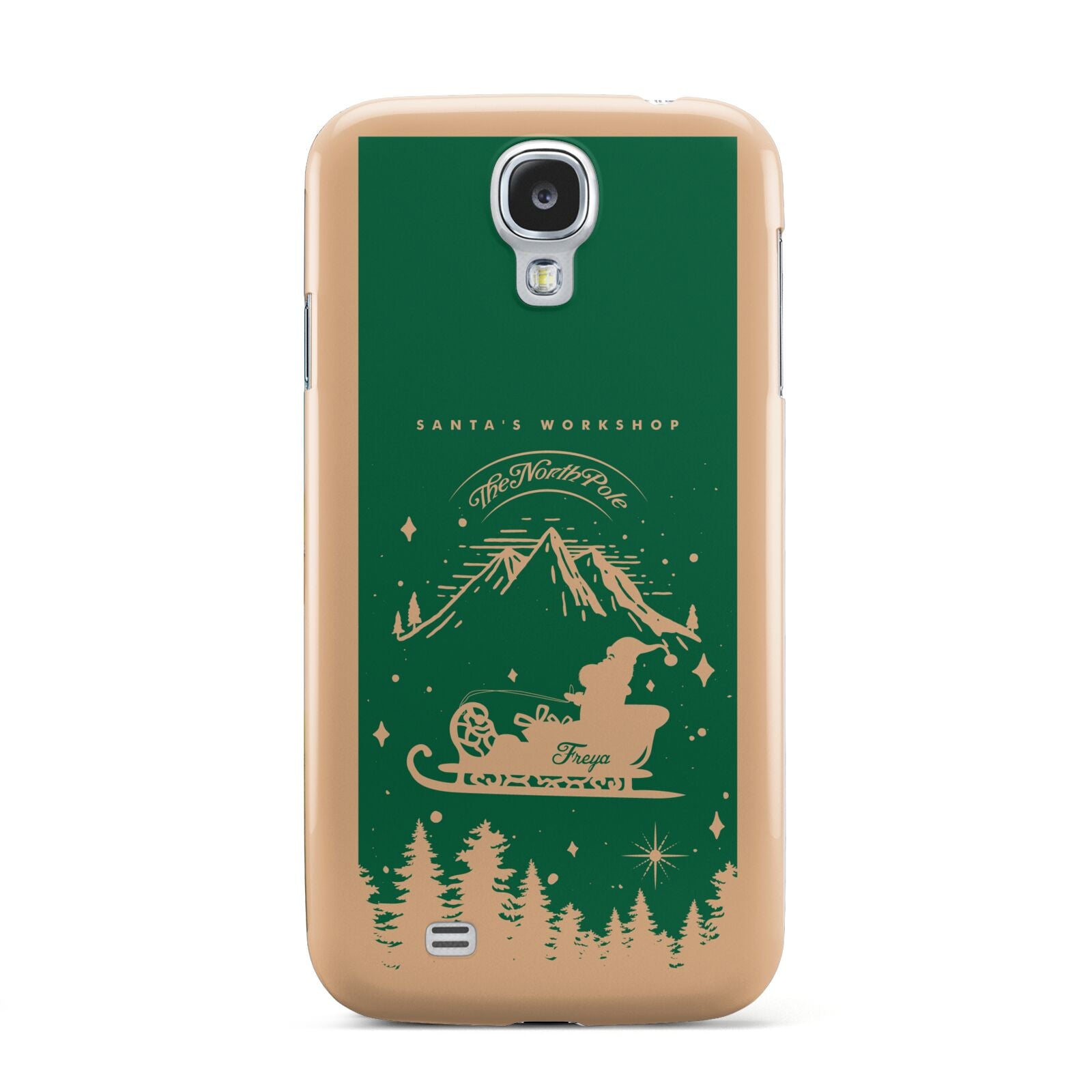 Green Personalised Santas Sleigh Samsung Galaxy S4 Case