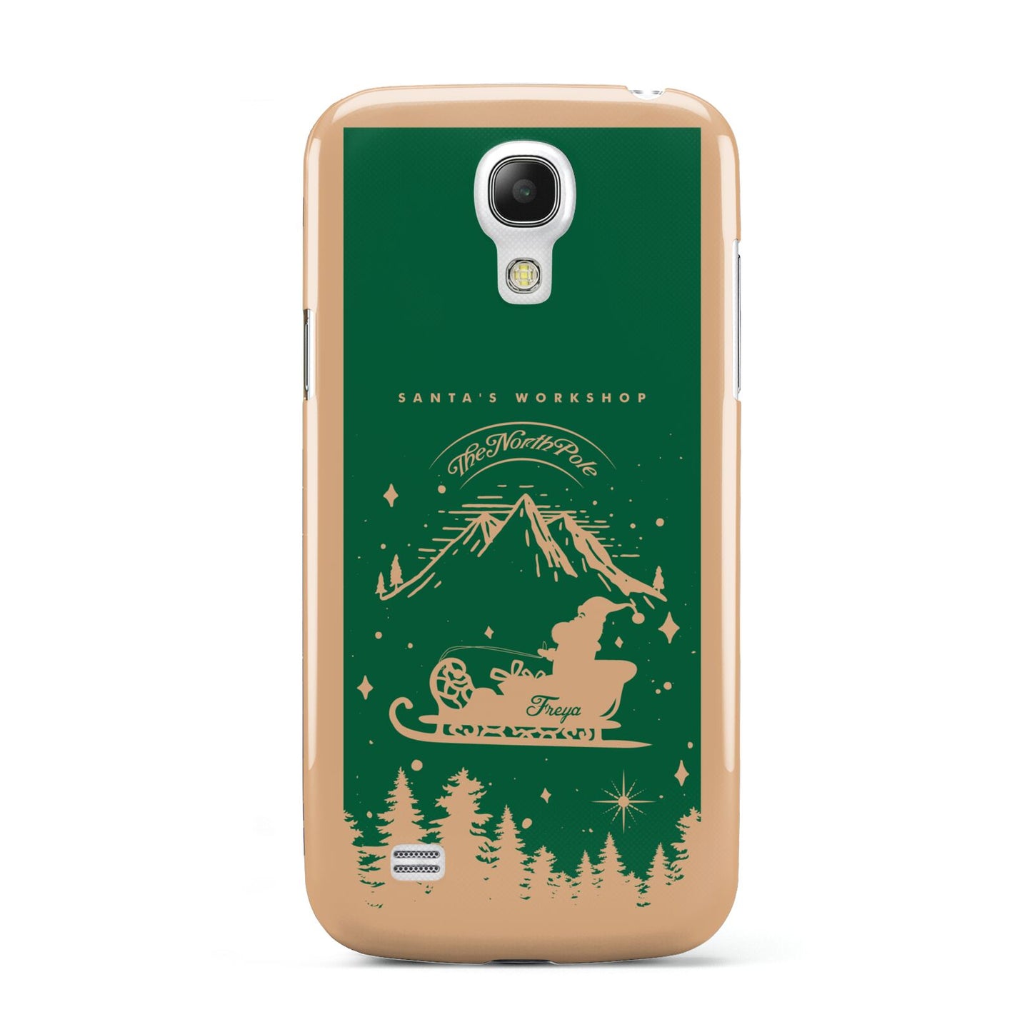 Green Personalised Santas Sleigh Samsung Galaxy S4 Mini Case