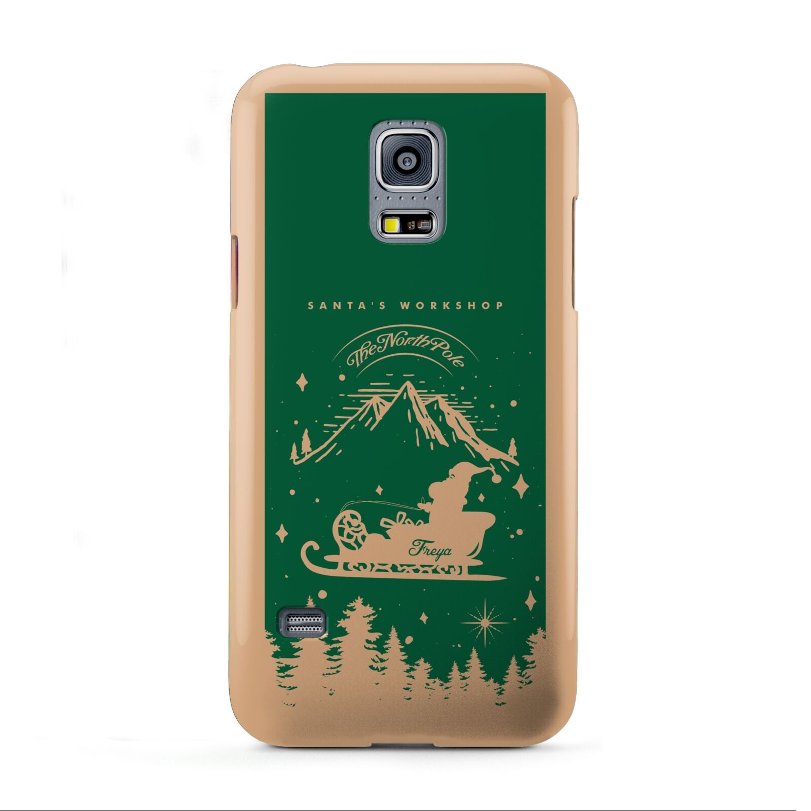 Green Personalised Santas Sleigh Samsung Galaxy S5 Mini Case