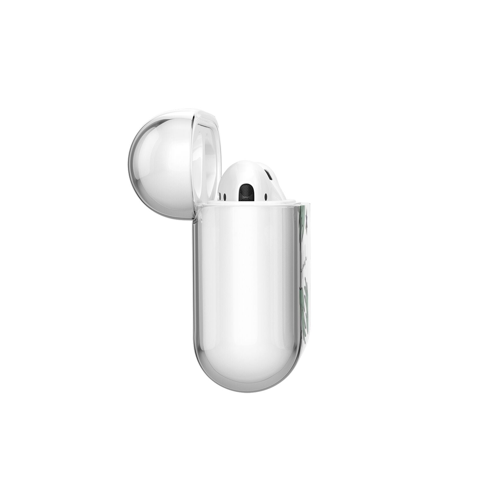 Green Star Hands Personalised AirPods Case Side Angle