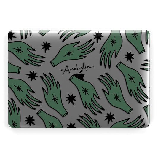 Green Star Hands Personalised Apple MacBook Case