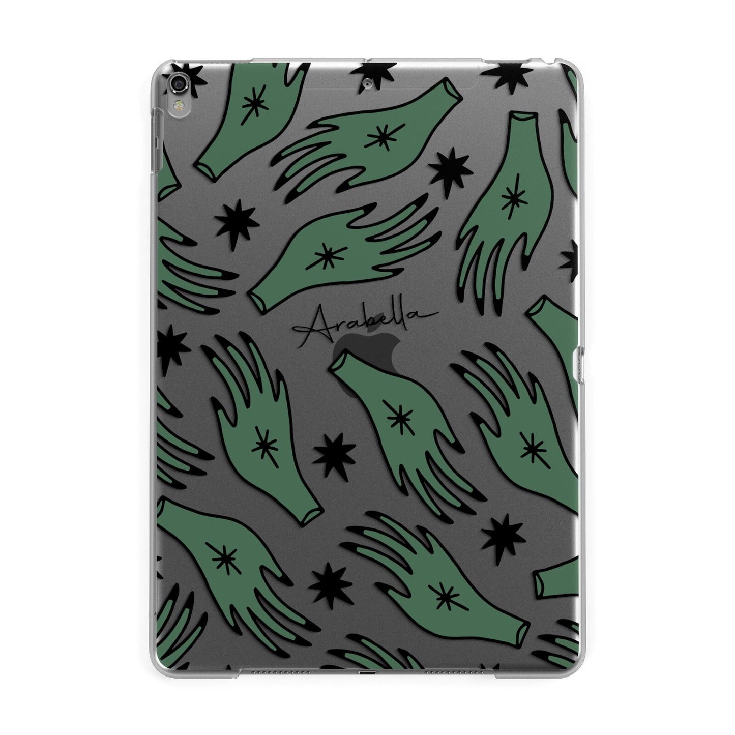 Green Star Hands Personalised Apple iPad Grey Case