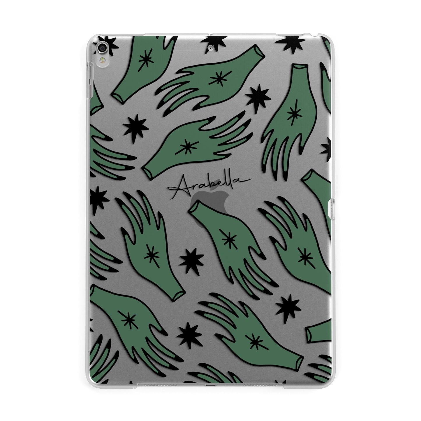 Green Star Hands Personalised Apple iPad Silver Case