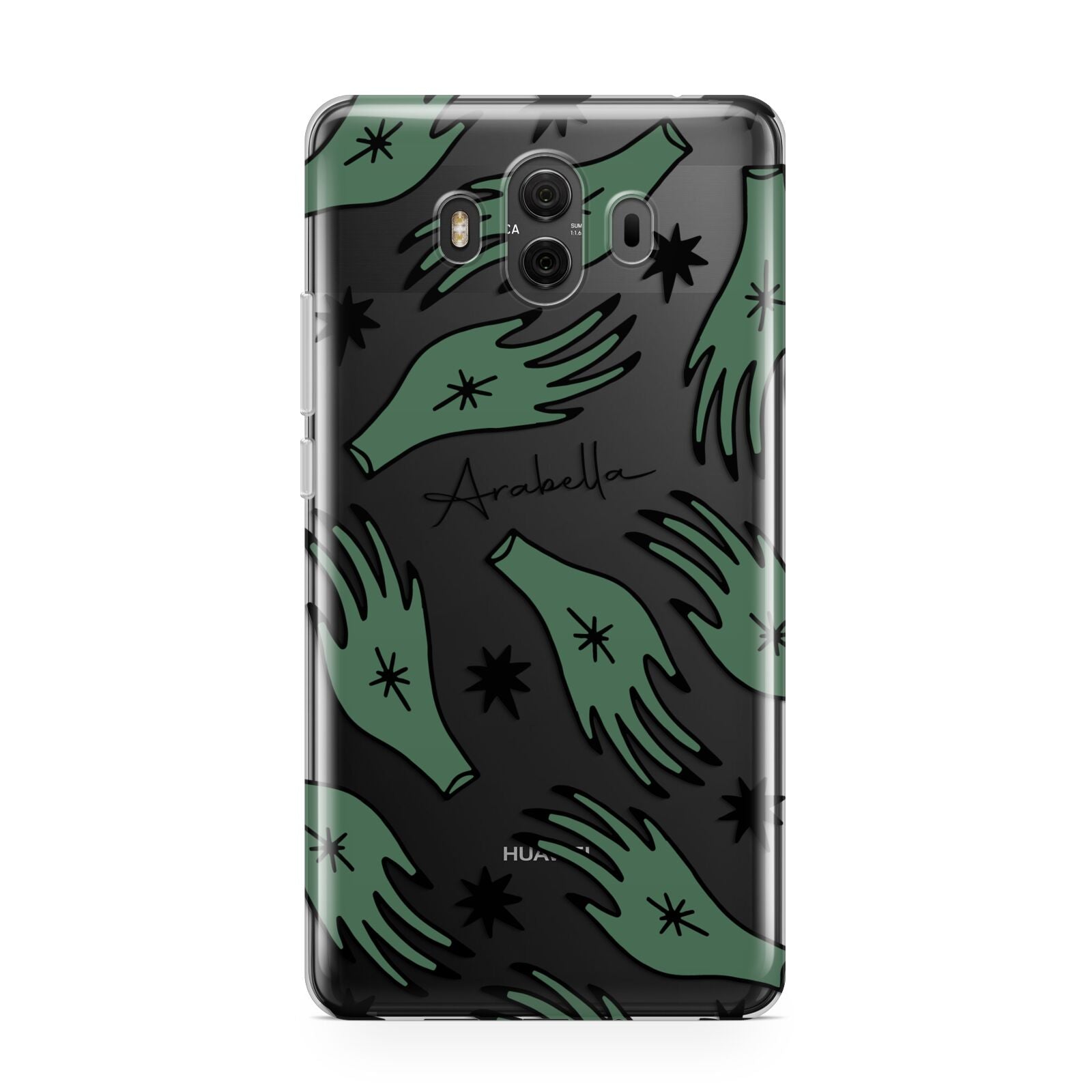 Green Star Hands Personalised Huawei Mate 10 Protective Phone Case