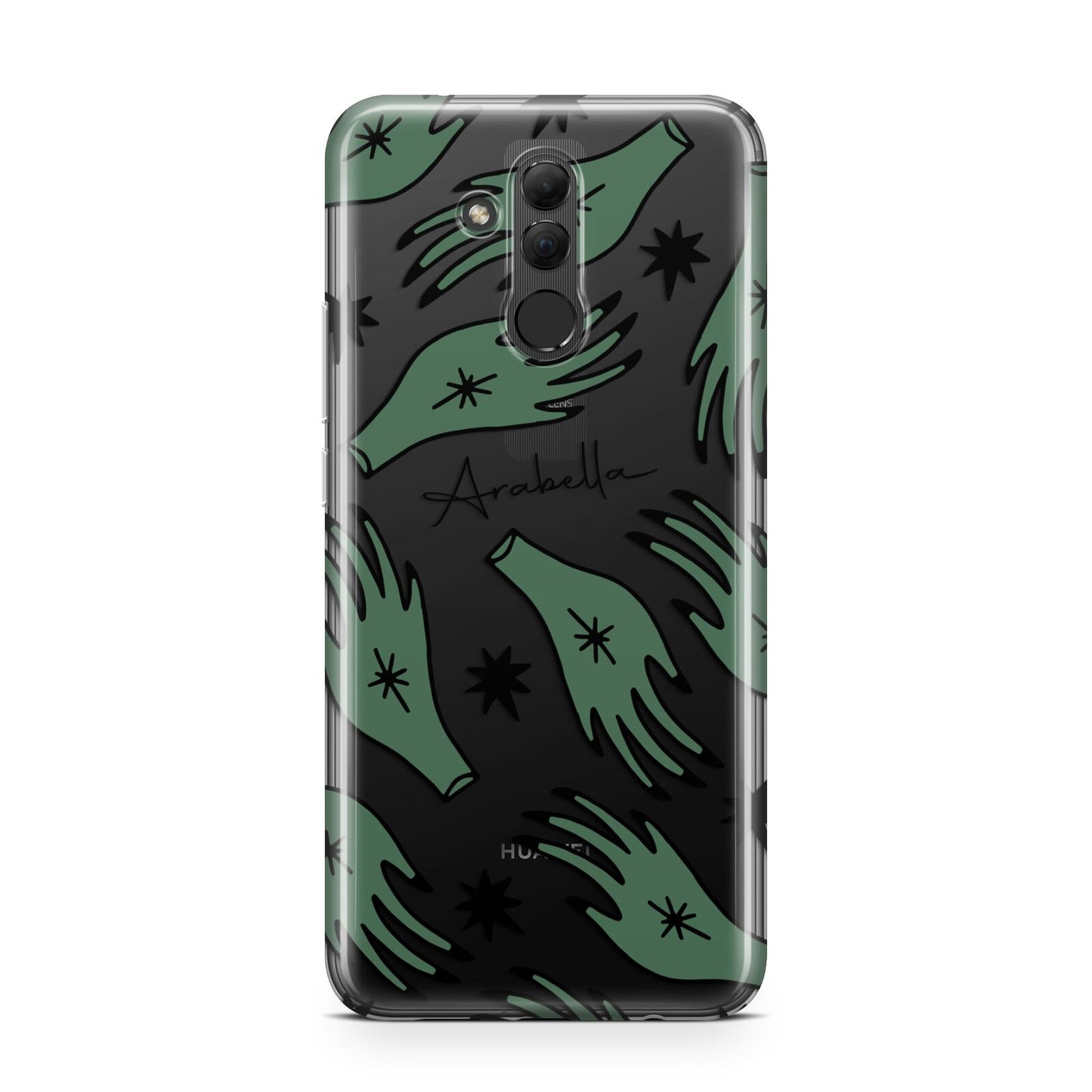 Green Star Hands Personalised Huawei Mate 20 Lite