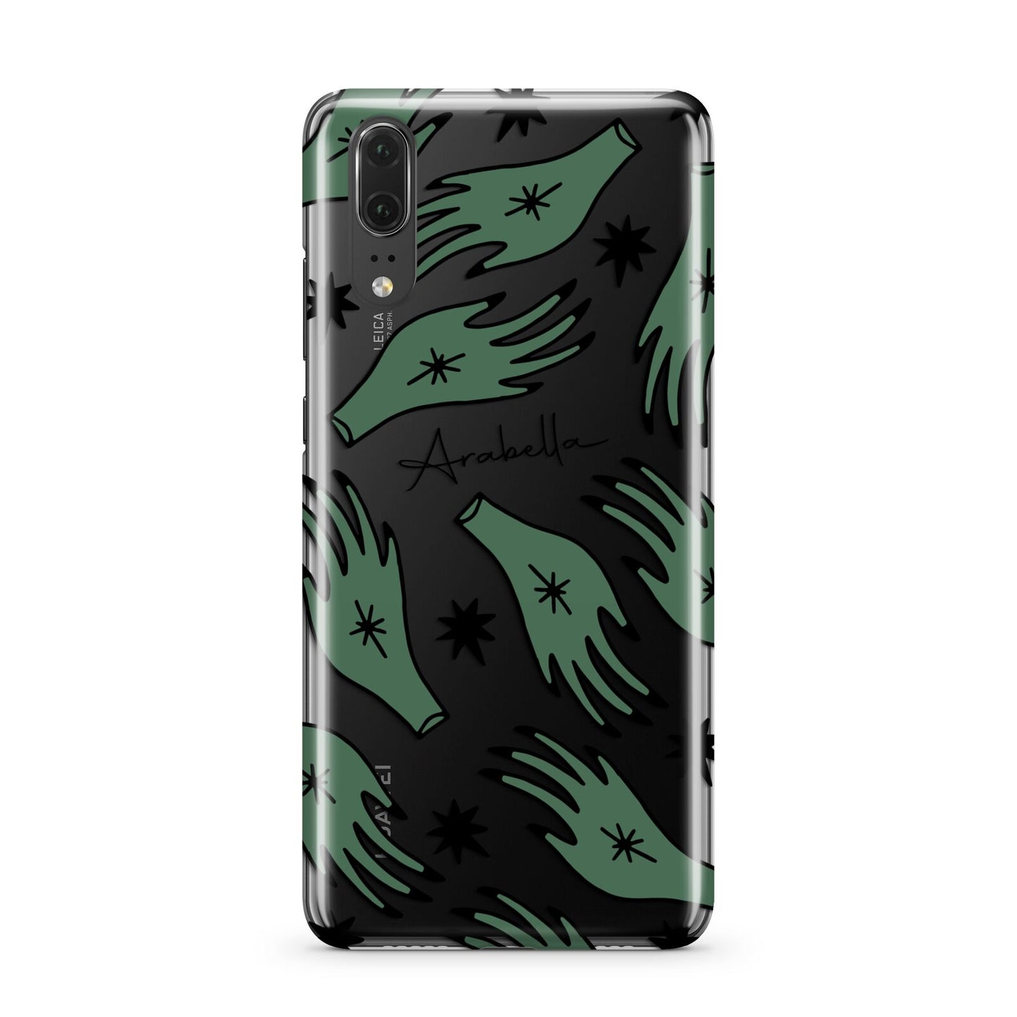 Green Star Hands Personalised Huawei P20 Phone Case