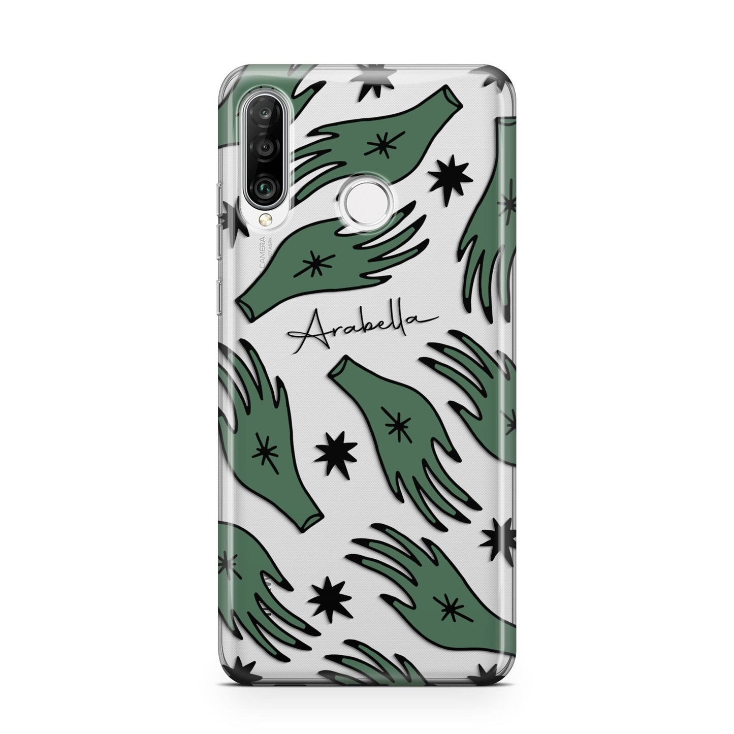 Green Star Hands Personalised Huawei P30 Lite Phone Case