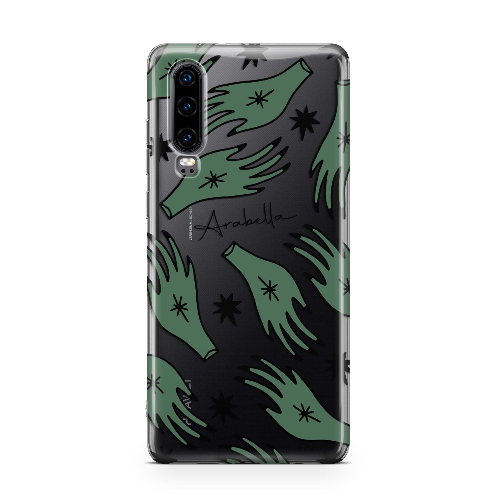 Green Star Hands Personalised Huawei P30 Phone Case