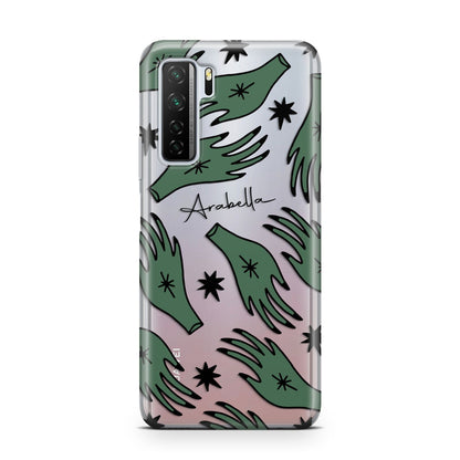 Green Star Hands Personalised Huawei P40 Lite 5G Phone Case