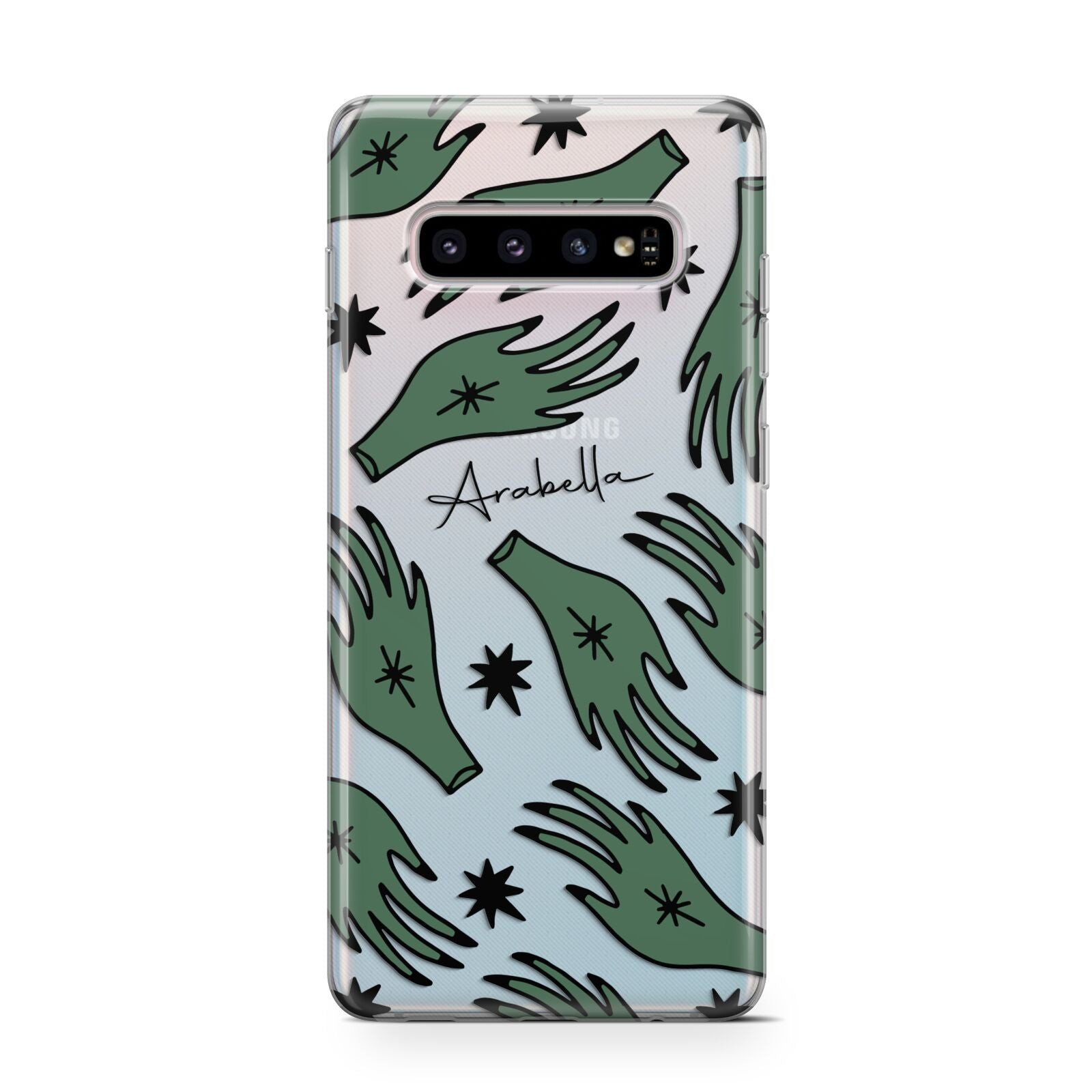 Green Star Hands Personalised Protective Samsung Galaxy Case