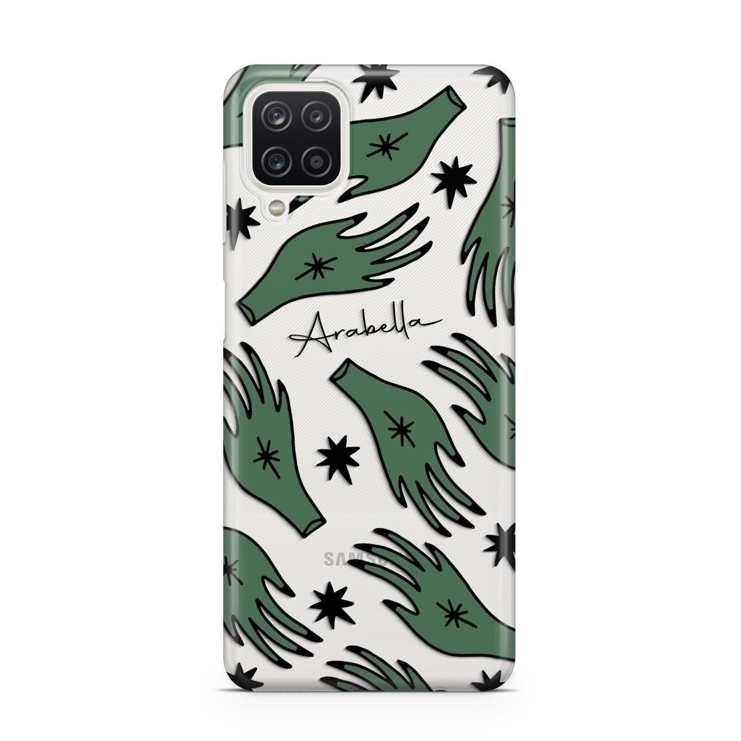 Green Star Hands Personalised Samsung A12 Case