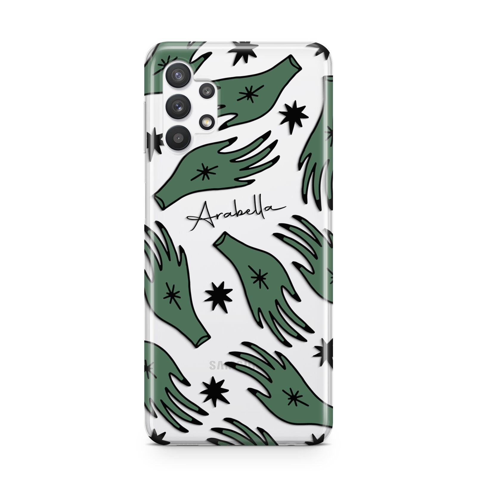 Green Star Hands Personalised Samsung A32 5G Case