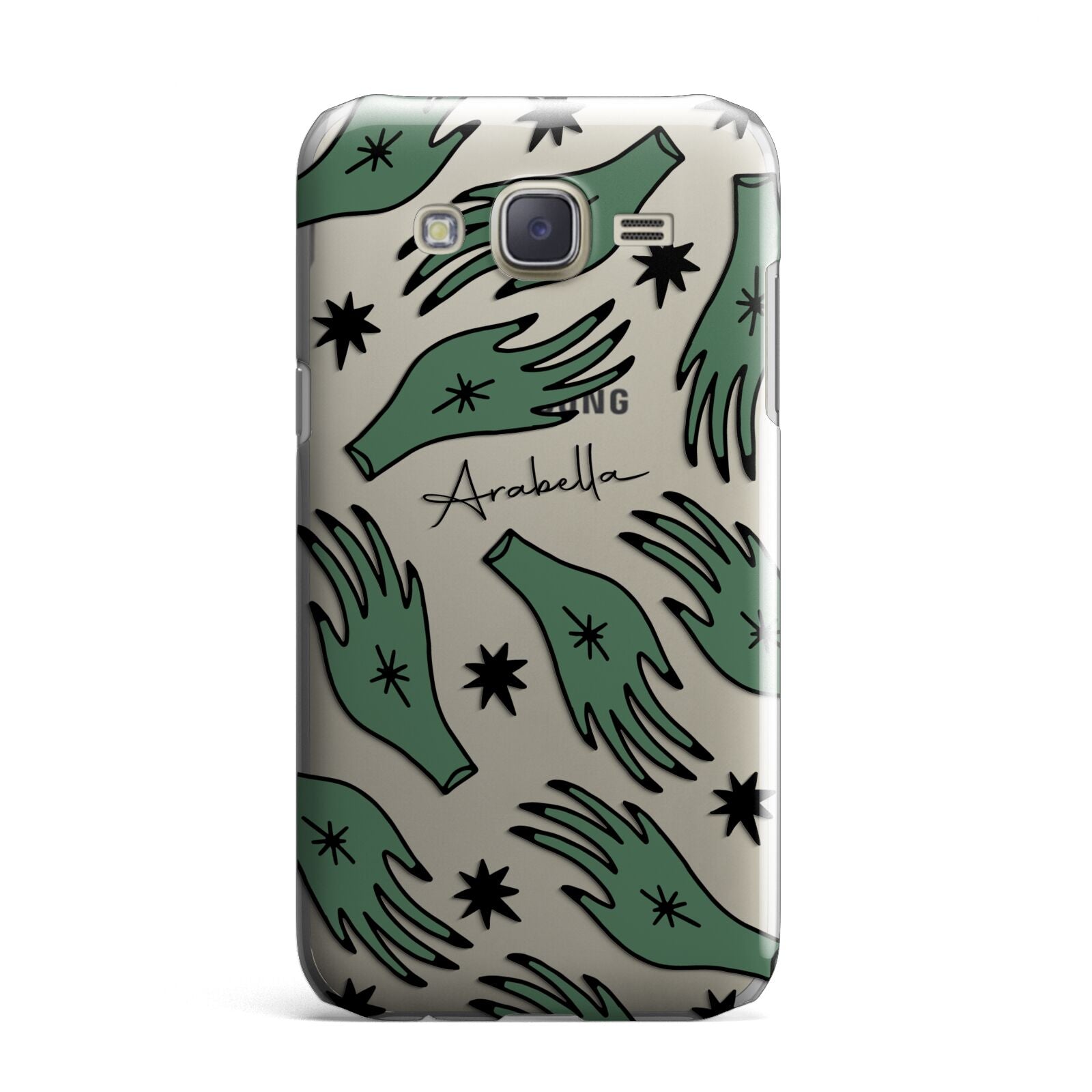 Green Star Hands Personalised Samsung Galaxy J7 Case